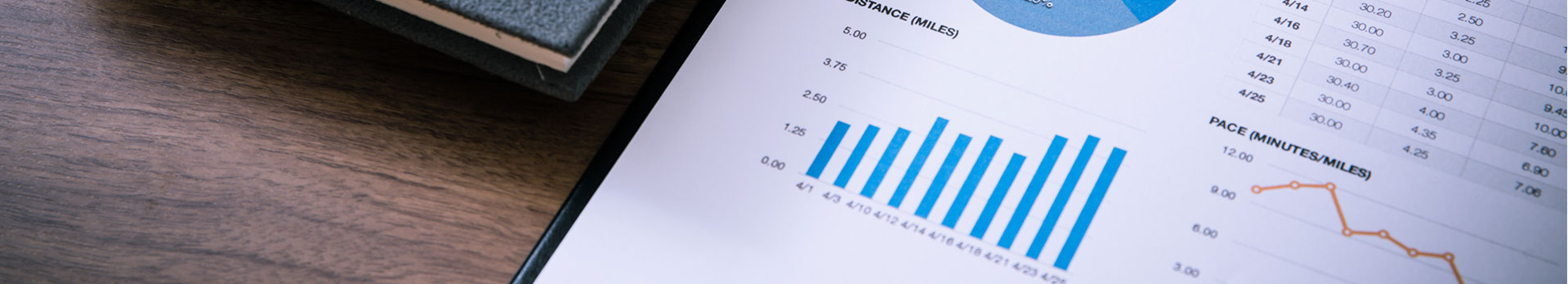 Financial charts and tax analysis