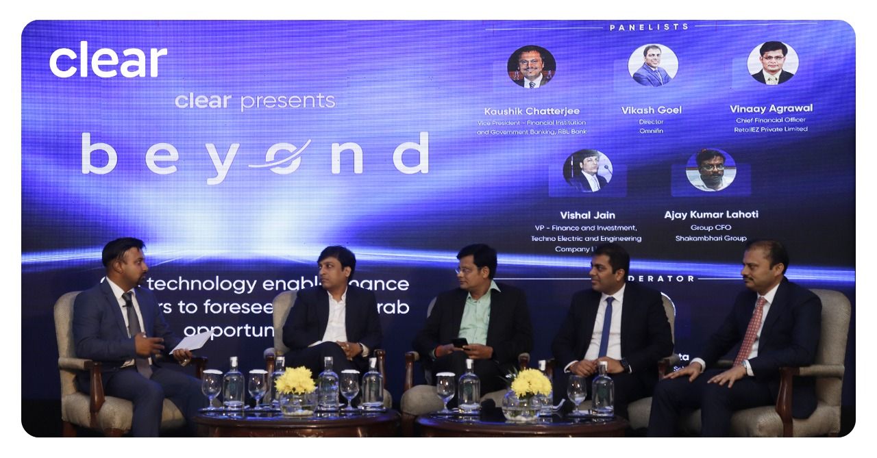 Clear presents Beyond panel - Vishal Jain on stage with CFOs