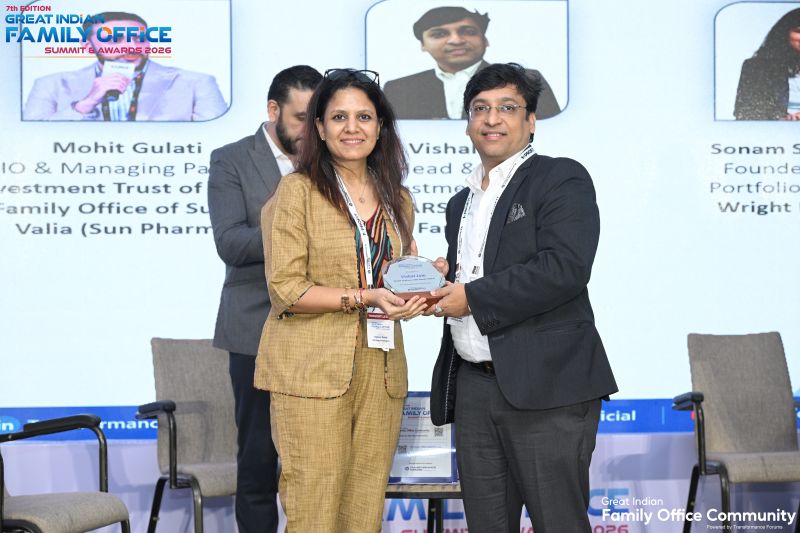 Great Indian Family Office Summit and Awards 2026 - Vishal Jain receiving honour
